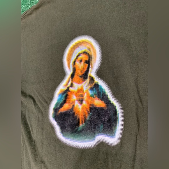 Vintage Mossimo Digital Virgin Mary Size M (Stussy Vibes) - Picture 1 of 6